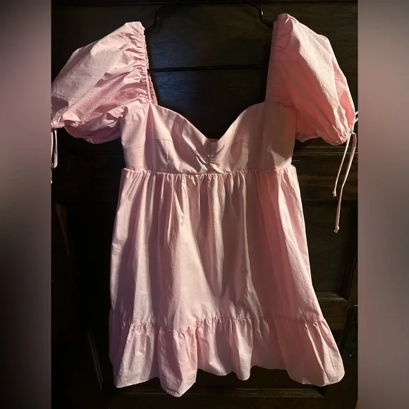 Pants Store,Elegant Pink Mini Dress, NWT, Size Large - Picture 1 of 12